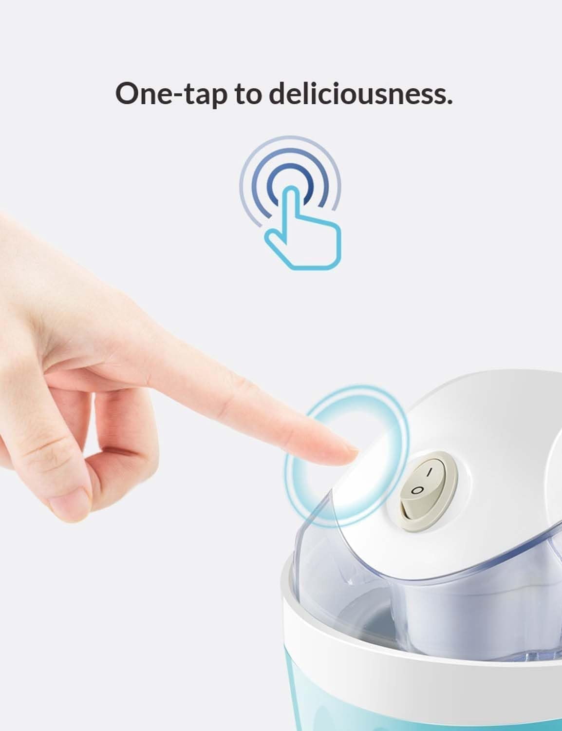 Small Home Mini Ice Cream Maker, Just 15 Minutes, DIY Makes Single Mini Ice Cream Machine, Frozen Yogurt, Easy One-Touch Dessert Maker for Families Kitchen (Pink)