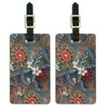 thumbnail image 1 of Crazy Flower Floral Pattern Luggage ID Tags Suitcase Carry-On Cards - Set of 2, 1 of 4