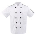 thumbnail image 2 of 4 Uds. de uniformes de para hombres y mujeres, chaqueta de , para proteger de cocina Hugo chaqueta de chef para hombres mujeres, 2 of 10