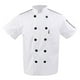 thumbnail image 2 of Chaqueta de chef Mangas Camisa de chef ejecutivo de manga corta, Ropa de chef unisex 2XL Hugo Chaqueta de chef para hombres, 2 of 10