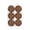 01-Brown, variant on Sage Green Flocked Christmas Ball Ornaments with Silver Caps, Set of 6