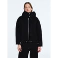 thumbnail image 2 of Scoop Women's and Women's Plus Neoprene Fleece Oversized Jacket with Hood, Sizes XS-4X, 2 of 6