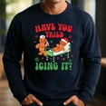 thumbnail image 3 of Funny Gingerbread Nurse Christmas Sweatshirt, Have You Tried Icing It Pun Shirt, Cute Holiday Gingerbread Medical Humor Top, 3 of 5