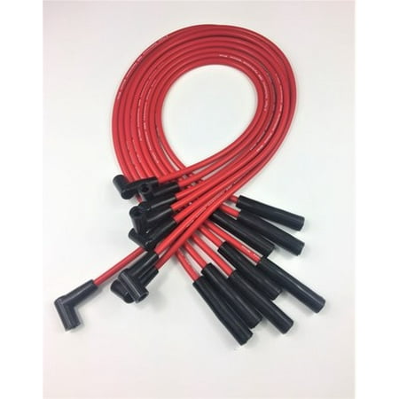 A-Team Performance 8.0mm Red Silicone Spark Plug Wires BBC Big Block Chevy Chevrolet GMC Straight Boot Wires 396 402 427 454 502