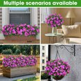 thumbnail image 5 of Topboutique Artificial Flower Impatiens Silk Flowers Greenery Faux Impatiens Bushes Fake Impatiens Bouquet Lifelike Flowers Bouquet for Lawn Garden Home Wedding Decoration (4 Pcs-7 Branches-Purple), 5 of 9