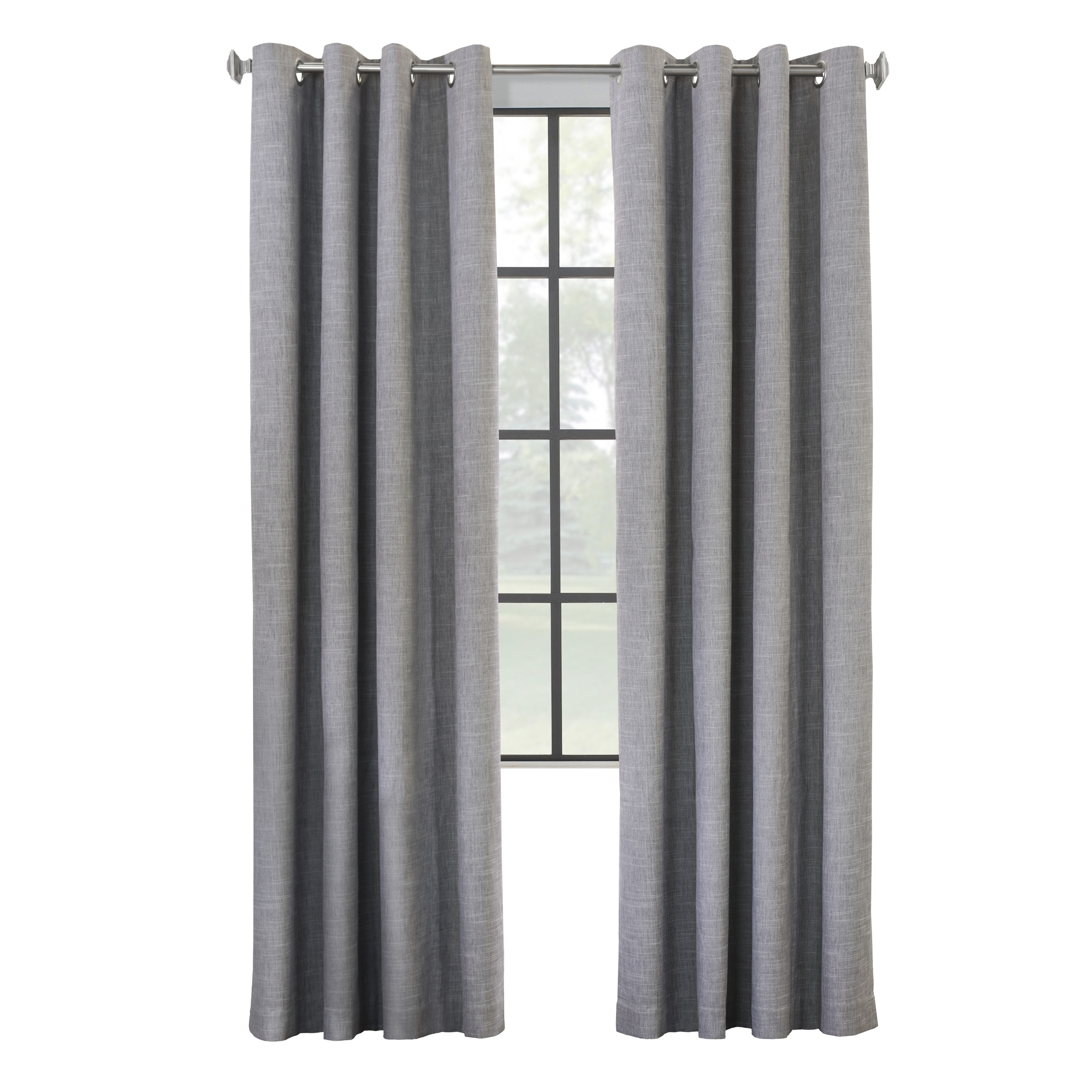 Malcolm Total Blackout Grommet Curtain Panel 52" x 108" in Grey