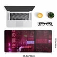 thumbnail image 2 of XXL Extended Gaming Mouse Pad Red Neon Sign Large Desk Pads City Computer Mousepad Office Keyboard Non-Slip Rubber Base Mouse Mat with Stitched Edges(Size:35.4x15.7in), 2 of 6