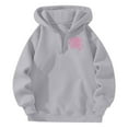 thumbnail image 3 of Tiweut Womens Casual Hoodies Top Unisex Floral Print Hooded Zip Up Sweatshirt Streetwear Loose Fit Pullover Blouses for Ladies GY1,M, 3 of 4