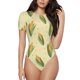 thumbnail image 1 of Fotbe Yellow Corn Body de Mujer con Cuello Redondo y Mangas Cortas, Sin Mangas Ajustado, Suave, Cómodo y Básico-X-Large, 1 of 7