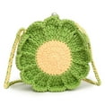 thumbnail image 2 of Clearance WOAHU Crossbody bag,Hand-knitted,Daisy Flower Crochet Bag Handmade Knitted Crossbody Bag Phone Bag Floral Knitting Tote Bag For Women Summer Beach, 2 of 5