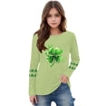 thumbnail image 3 of Blusas y camisas de manga larga con cuello redondo, moda del Día de San Patricio, blusa informal con estampado bonito de manga larga para niños y niñas., 3 of 5