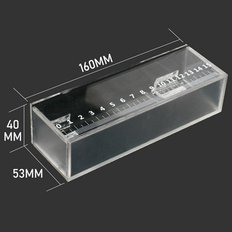 Fish Viewing Box Fishing Acrylic Holder Safe with Lid Transparent Storage Box Small Breeder Box Fish Breeder with Scale