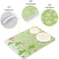 thumbnail image 3 of GZHJMY Stylish Clover Shamrock Flower St.Patrick's Day Absorbent Dish Drying Mat,16" x 18" Microfiber Kitchen Countertop Table Protector Multi-Purpose Counter Rack Sink Drainer Pad, 3 of 6