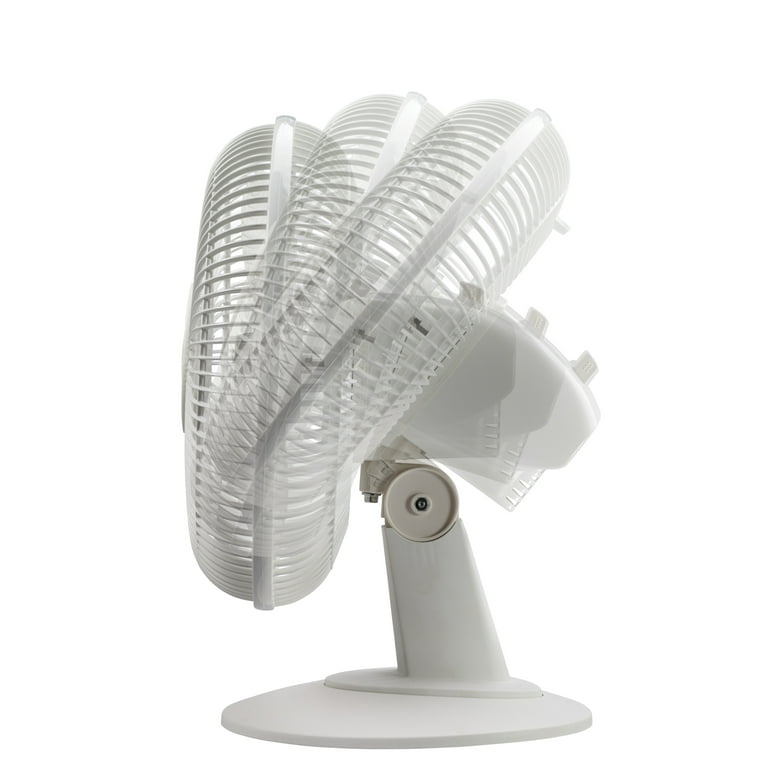 Lasko 12 3-Speed Oscillating Table Fan with Tilt-Back, 2012, White -  Walmart.com