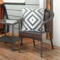 thumbnail image 4 of Ox Bay Geometric Indoor/Outdoor Throw Pillow , 20" x 20", White / Gray, 4 of 10