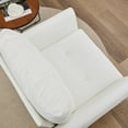 thumbnail image 3 of Coewske 2PCS Faux Leather Modern Accent Chair Comfy Tufted Single Sofa Armchair Home Office White, 3 of 7