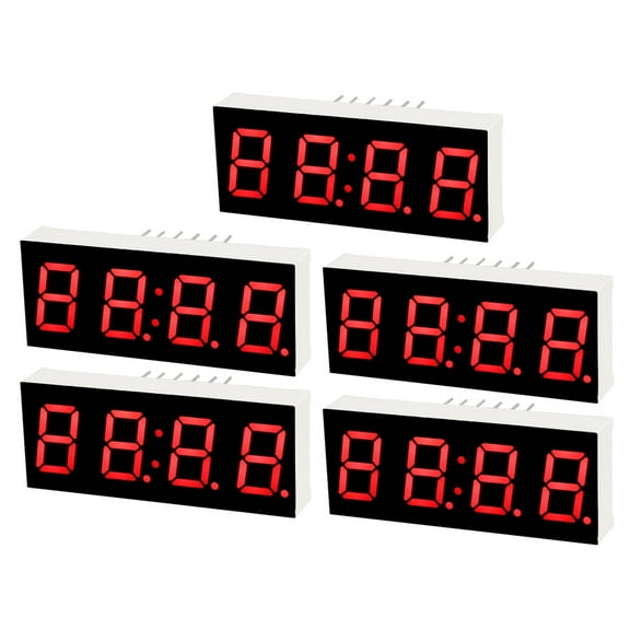 Common Cathode 12 Pin 4 Bit1.57 x 0.63 x 0.28 inch 0.4" Red Display 5Pcs