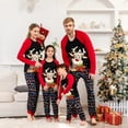 thumbnail image 2 of 2023 New Christmas Pajamas for Family Long Sleeve Deer Print Raglan Tops + String Lights Pants 2 Pieces Set Home Wear, 2 of 4