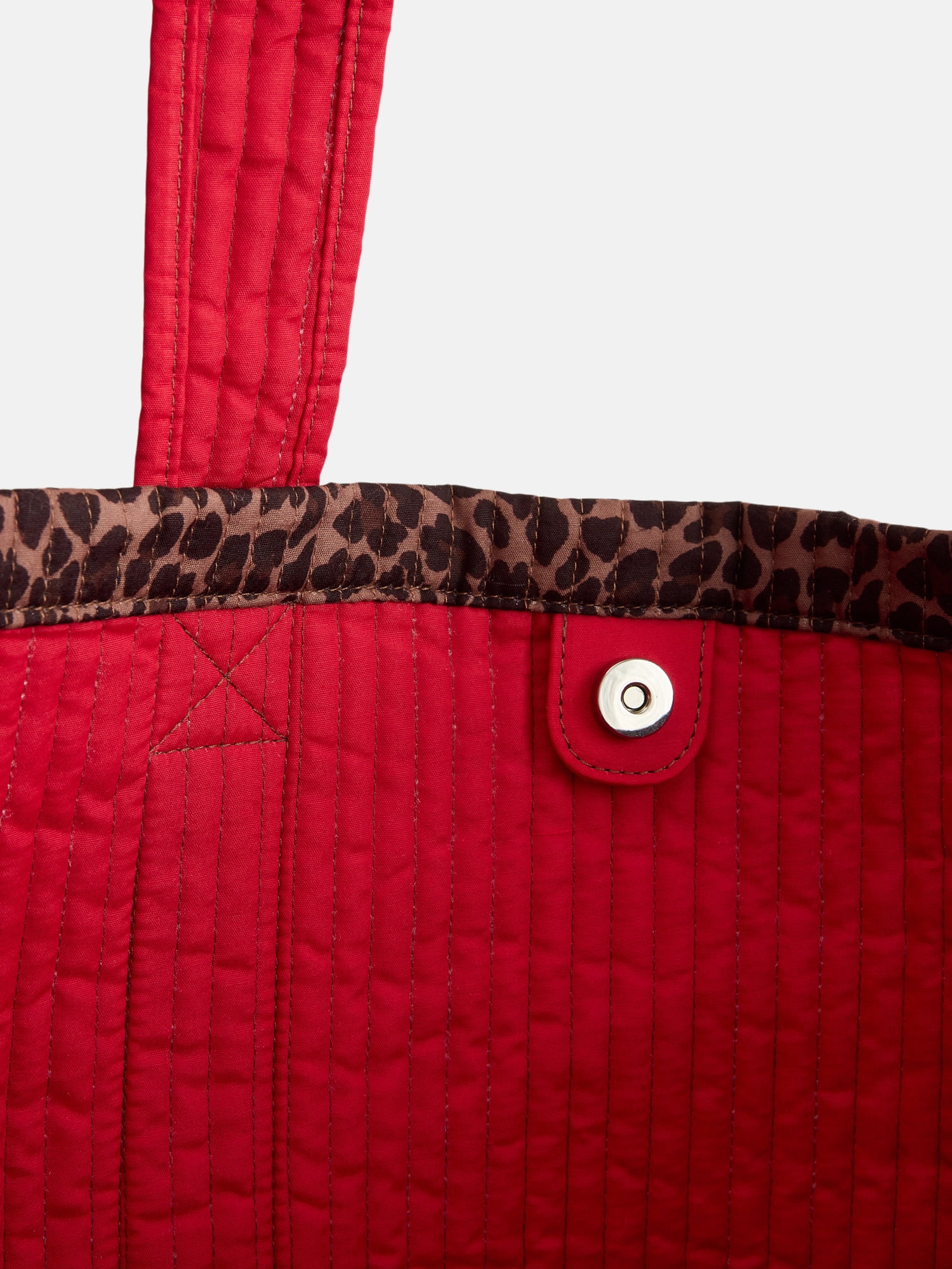 No Boundaries Quilted Tote Bag, Women's, Leopard