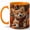 Orange, variant on Cute Corgi Coffee Mug, Fall Pumpkin Dog Lover Autumn Design, 11 oz Ceramic Cup