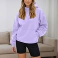 thumbnail image 5 of SwiftWear Oversized Back Print Hoodie for Women - Long Sleeve Outerwear Letter Design Cozy Seasonal Pullover Purple, 5 of 6