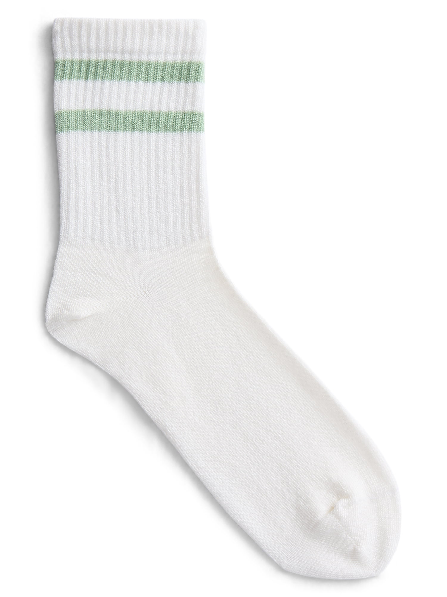 No Boundaries Ribbed Mid Crew Socks, 6-Pack, Women's, Shoe Sizes 4-10