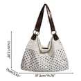 thumbnail image 2 of CSStudio Vintage Floral Lace Patchwork Shoulder Tote Soft Polyester Large Capacity Hobo Bag For Daily Travel Shopping, 2 of 8