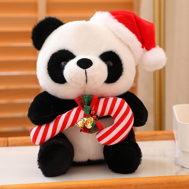 Juguetes de panda Navidad Bonitos recuerdos navideños de panda La elección perfecta para todas las edades Juguetes suaves y bonitos Decoraciones navideñas coleccionables.