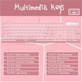 thumbnail image 3 of MageGee Retro Punk Backlit USB Gaming Keyboard, Pink, 3 of 7
