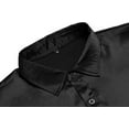 thumbnail image 5 of Mens Silk Shirts Long Sleeve-Luxury Shiny Silk Satin Party Dress Shirt Button Up Casual Muscle Fit for Men(Black,L), 5 of 5