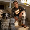 thumbnail image 6 of Vulcanodon Mens Pajama Sets, Soft Lounge Pajama for Men Long Sleeve Cozy Sleepwear with Pockets（DARK GREY MEL./GREY WHITE PLAID, S）, 6 of 6