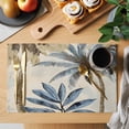 thumbnail image 2 of Placemat Set of 4 Blue Palm Tree Placemats for Dining Table Vintage Watercolor Tree Washable Table Mats for Kitchen and Party Decor Indoor & Outdoor Use, 2 of 8