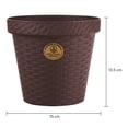 thumbnail image 4 of Maceta Redonda Plásticos La Ardilla Rattan 15 cm Chocolate, 4 of 4