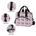 thumbnail image 5 of Insulated Crossbody Lunch Bag 10L Lunch Tote with Adjustable Shoulder Strap for Work Office Picnic Pink Vintage Roses Pattern, 5 of 6