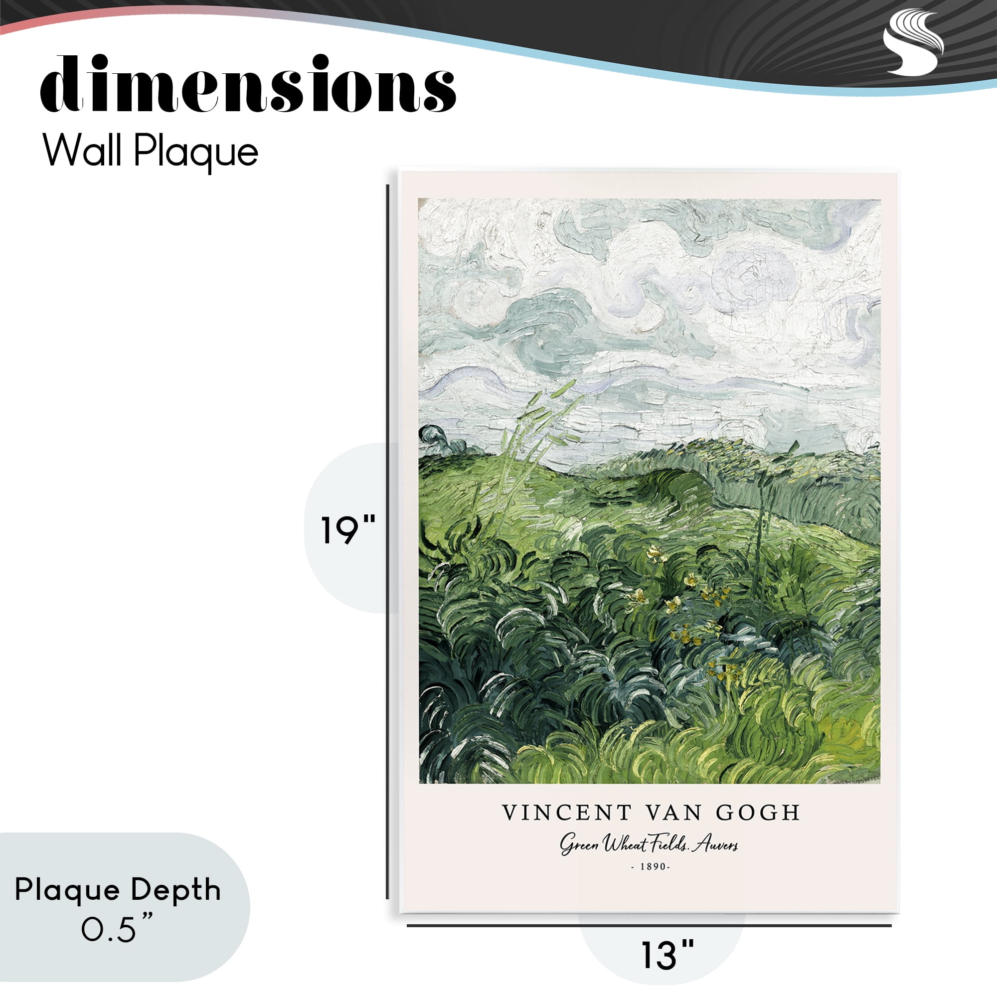 Stupell Industries Classic Green Wheat Fields Wall Plaque Art, design by Vintage Hustle