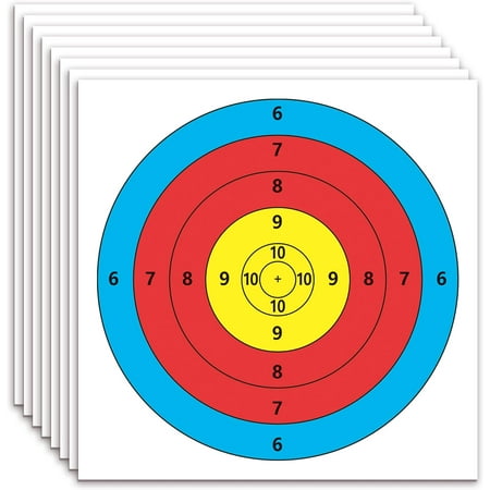 Archery Targets Paper 20pcs/50pcs Bow and Arrow Targets for Hunting Backyard Archery Target Practice Accessories(10 Rings/5 Rings 16x16/15.7x15.7in)