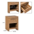 thumbnail image 4 of Walker Edison Modern 1 Drawer Nightstand Side Table - Heritage Oak, 4 of 13