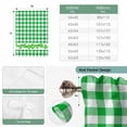 thumbnail image 6 of St. Patrick's Day Tie Up Curtains for Windows, Balloon Window Shades, Spring Lucky Grass Sage Green Buffalo Plaid Kitchen Window Treatments Roll Up Curtain for Basement/Nursery 52"x45", 6 of 8