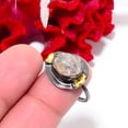 thumbnail image 3 of Natural Herkimer Diamond Quartz Black And Gold Plated 925 Sterling Silver Ring S.8.5 R844150, Christmas Gift, 3 of 4