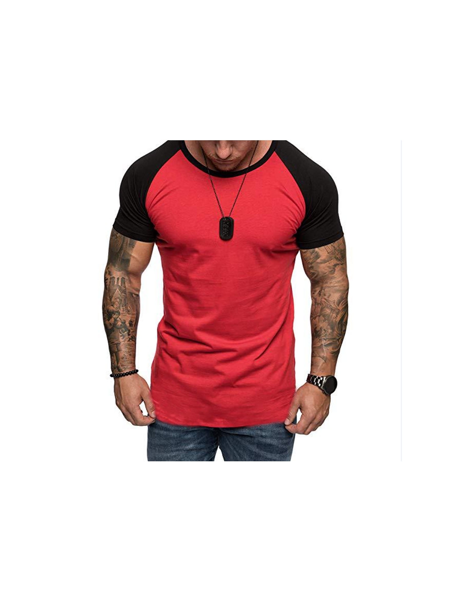 farvning Immunitet Vild Madjtlqy Men's Short Sleeve Casual Tops Slim Fit Workout Sport Beach Tee  Shirts - Walmart.com
