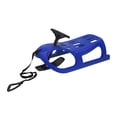 thumbnail image 5 of Blue Snow Racer Sled for Kids, Winter Sport Ski Sled Slider Board with Steering Wheel & Footrest, 220 lbs Capacity Snow Sled for Kids, Teenagers, Adult, 5 of 16