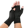 thumbnail image 1 of Graflsoa Copper-Infused Arthritis Relief Gloves with Open Finger Design for Enhanced Comfort and Mobility, Ideal for Hand Pain, Tendinitis, and Rheumatism Support, Black, Size S/M/L, 1 of 6