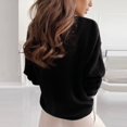 thumbnail image 3 of Trendfront Womens Solid Color Cardigan V Neck Long Sleeve Button Front Drop Shoulder Relaxed Fit Casual Lightweight Knit Sweater Top, 3 of 5