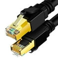 thumbnail image 4 of Cat 8 Ethernet Cable, Double Shielded Heavy Duty 26AWG Cat 8  LAN Patch Cord, High Speed 40Gbps 2000MHz RJ45 Flat Internet Cable for Laptop, Router, Modem, PC, 4 of 8