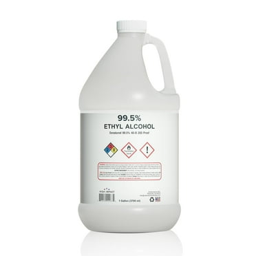 Ethyl Alcohol 99.5% – 1 Gallon | Denatured Alcohol for Cleaning | Ethanol Alcohol Spray Refill