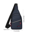 thumbnail image 3 of ROLKFUK Mens Waterproof Sling Bag for Travel, Commute, Everyday Carry Crossbody Backpack with Headphone Port, Reflective Strip, Lightweight Nylon Chest Pack, 3 of 6