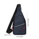 thumbnail image 3 of Mochila impermeable de nailon para el pecho – Mensajero de hombro ligero, multicompartimento, puerto para auriculares, viaje resistente al exterior, gris/negro/azul/verde ejército, 30x17x5cm, 3 of 6