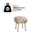 thumbnail image 3 of Home Soft Things Crushed Velvet Pouf Stool Ottoman - Bleached Sand - 16x16x16'', 3 of 8
