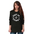 thumbnail image 3 of Shut Up and Shimmy Dancer Dancing Women Plus Size Long Sleeve Graphic Tee Brisco Brands 2X, 3 of 5
