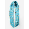 thumbnail image 2 of Bimba Blue Mix Dog Pure Silk Printed Head Bandanas Summer Neck Wrap Scarf 40 x 80 Inches, 2 of 6
